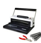 PrintFinish Coilbind S25A Upgraded Coil Punch & Binding Machine - with Electric Coil Inserter - Professionally Bind Presentations and Documents - Free Box of Coils andCrimper