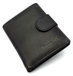 Wallets Mens Slim RFID Blocking Genuine Leather with Zip Coin Pocket, Banknote Compartments, Card Holders Pouch ID Window. Wallet for Men with Gift Box (Black - Style 4)