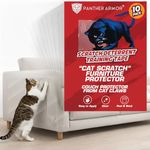 10 Pack Cat Scratch Furniture Protector Tape Sheets – Double-Sided Sticky Training (5 XL, 5 Large) – Anti-Scratch Couch & Sofa Guard – Clear – Not for Leather, Velvet, Microfiber