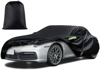 Car Cover Custom Fit for 1998-2024 Porsche 911 (991/992/996/997 Series) Carrera 4S/Turbo/Carrera, Waterproof All Weather Full Exterior Cover Rain Sun Protector with Door Zipper