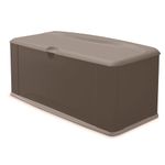 Rubbermaid 5E39 X-Large Deck Box with Seat, Sandstone