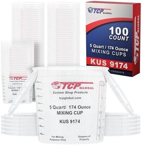 Box of 48-174-Ounce (5-Quart) Paint & Epoxy Mixing Cups Buckets by Restoration Shop - Cups have calibrated mixing ratios on side of cup Epoxy Resin