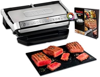 Tefal OptiGrill+ XL, Gril intelligent, 9programmes, Modes manuel, 2000W, Plaques amovibles, Nettoyage facile GC722D16, Noir/Argent