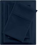 Hospital bedsheet with Pillow Cover | Bedsheets | Bed Sheet | chadar - Soft - 5 Flat Sheet with 5 Pillow Cover - Navy Blue Solid - Single Size bedsheet