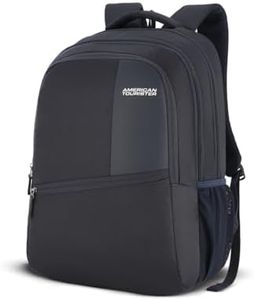 American Tourister Valex 28 Ltrs Large Laptop Backpack with Bottle Pocket and Front Organizer- Blue