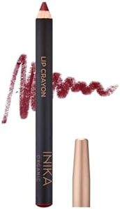 INIKA Organic Lip Crayon Lipstick with Coconut Oil & Vitamin E – Nourishing Creamy Colour & Definition, Satin Finish, Certified Organic Botanical Extracts, 3g (Honey)