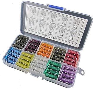 DIGITEN Assorted Auto Car Standard Blade Fuse 2A 3A 5A 7.5A 10A 15A 20A 25A 30A 35A (Pack of 100)