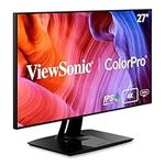 ViewSonic VP2768a-4K 27 Inch Premium IPS 4K Monitor with Advanced Ergonomics, ColorPro 100% sRGB Rec 709, 14-bit 3D LUT, Eye Care, HDMI, USB Type C, DisplayPort for Professional Home and Office