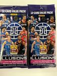 Panini 2021/22 Illusions NBA Cello Value Fat Pack Lot of 2 Packs - 24 Trading Cards Total - 12 Cards Per Pack