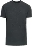 True Classic Men's Short Sleeve Crew Neck T-Shirt, 4XL, Charcoal Heather Gray, 1 Pack