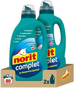 Norit Complet - Detergente Líquido para Toda la Ropa, Máxima Limpieza y Cuidado, 40 Lavados Cada Uno - Pack de 2 x 2 L