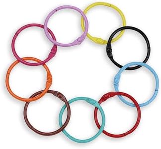 100 PCS Multi-Color Binder Rings, Notebook Loose Leaf Rings, Office Book Rings, Metal Rings for Index Cards, Index Card Rings for School, Home or Office, Metal O Rings for Book DIY Scrapbook Notebook