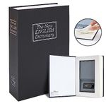 Diversion Book Safe with Real Pages, Ohuhu Combination Book Lock Box Money Safe for Cash, Secret Hidden Storage Faux Dictionary Book Box Disguised Safe for Home Office