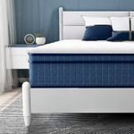 King Size Mattress, 5FT Hybrid Mattress with Pocket Sprung, 10Inch Medium Firm King Mattress with Soft Fabric & Breathable Foam for Cool Comfort Sleep, Supportive Mattress King Size(150x200x25cm)