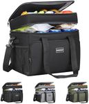 Hulongo 20L Small Cooler，Insulated Soft Cooler Bag for Beach, Car, Outdoor, 30Cans, Black