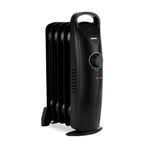 Geepas Oil Filled Radiator Heater 450W, 5 Fin | Mini Portable Electric Heater Adjustable Thermostat Safety Cut-off Overheat Protection Energy Efficient Heating | 2 Year Warranty Black