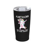 Fenmshairy Aunticorn Unicorn Travel Mug, Stainless Steel Insulated Vacuum Tumbler with Lid 20 Oz, Anniversary Birthday Christmas Gift for Women Mom Aunt Auntie Grandma Bestie Sister