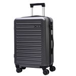 28 Inch Checked Luggage, Lightweight ABS+PC Hardshell Suitcase with TSA Lock & Spinner Silent Wheels, Large Size with 101L Capacity, Convenient for Trips, Gray