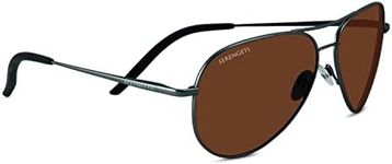 Serengeti 8297 Carrara Sunglass, Shiny Gunmetal Frame, Polarized Drivers Lens