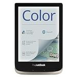 PocketBook Color Liseuse de Livres électroniques, 16 Go de mémoire, écran Couleur E-Ink Kaleido de 6 ", éclairage Avant, avec WiFi, Bluetooth, Argent Lune