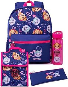 Paw Patrol Girls Backpack | Everest Skye Merchandise School Rucksack Pencil Case Water Bottle | Back to School Bag Gifts