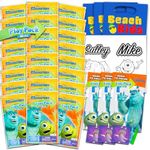 Disney Monsters Inc Birthday Party Favors Set - Bundle with 24 Monsters Inc Play Packs | Mini Coloring Books for Goodie Bags (Pixar Monsters University Party Supplies)