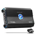 Planet Audio PL3000.1D Pulse Series Car Audio Amplifier – 3000 High Output, Monoblock, Class D, 1 Ohm Stable, Low Level Inputs, Low Pass Crossover, MOSFET Power Supply