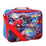 TDL Spiderman Lunch Bag Thermal Insulated Lunch Box Superhero Marvel Spider-Man Back to School Sandwhich Box with Carry Handle & Side Pocket