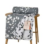 Trance Home Linen Premium 100% Cotton Dohar for Double Bed | 150 GSM | Reversible Ac Comforter | for AC Room | Light Weight All Season Soft Blanket (84x90 Inches | Grey White Leaves)