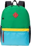 HawLander Little Kids Backpack for Boys Toddler School Bag Fits 3 to 6 years old, Green, Small, Modern