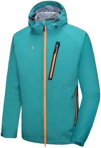 Little Donkey Andy Men's High-performance Waterproof Rain Jacket Ultra Lightweight Outdoor Rain Coat Shell for Golf Blue XL