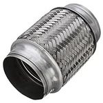 Viviance Exhaust Flex Pipe Tube Stainless Steel Double Braid 3 Inch X 6 Inch w/Ends Flexi