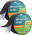 PETRICE Heavy Duty Anti Slip Traction Tape, 2 Pack of 2 Inch x 20 Foot Grip Tape Grit Non Slip, for Outdoor/Indoor, Non Skid Treads, High Traction Friction Abrasive Adhesive Stairs Step