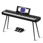 Starfavor Digital Piano 88 Key Weighted Keyboard Piano, SP-20 Piano Keyboard Electric Piano with Graded Hammer Action, 200 Rhythms, Keyboard Stand, Piano 3-Pedal, Matte Black