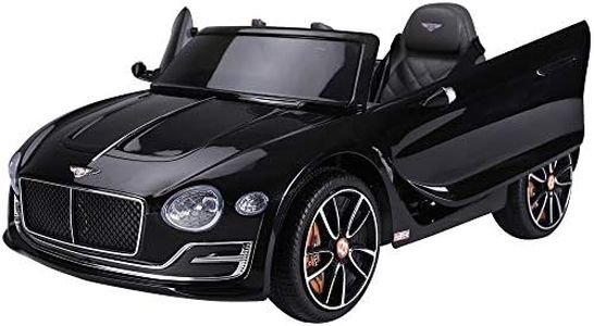 HOMCOM Bentley GT Licensed 12V Electric Car for Kids, Kid's Electric Ride on with Remote Control, Ride on Car with LED Lights, Music, for 3-5 Years, Black