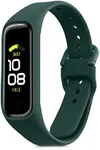 kwmobile Strap Compatible with Samsung Galaxy Fit 2 Strap - Replacement Silicone Watch Band - Dark Green