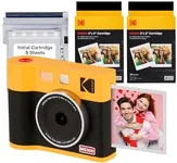 KODAK Mini Shot 3 ERA 4PASS 2-in-1 Instant Camera and Photo Printer (Yellow, Camera + Initial 8 Sheets + 60 Sheets)