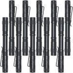 10 Pcs LED Flashlight Penlight 350 Lumens Battery-Powered Handheld Pen Light Pocket Torch Powered by 2AAA Battery for Camping Outdoor (Battery Not Included)