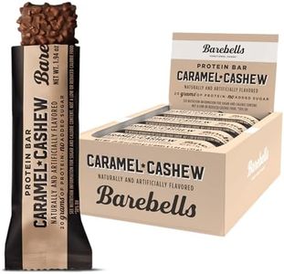 Barebells Protein Bars Caramel Cashew - 12 Count, 1.9oz Bars with 20g of High Protein - Chocolate Protein Bar with 1g of Total Sugars - Perfect on The Go Protein Snack & Breakfast Bar