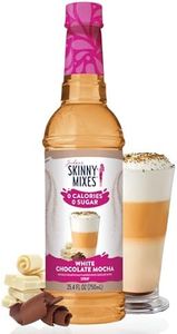 Jordan's Skinny Mixes Syrups White Chocolate Mocha, Barista Collection Sugar Free Coffee Flavoring Syrup, 25.4 Ounce Bottle