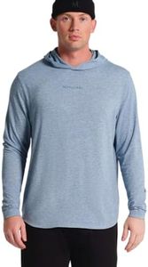 Municipal Men's Sport Utility Long Sleeve Hooded T-Shirt, Blue Wing Heather, Large