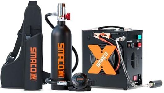 SMACO Mini Scuba Tank 1L Portable Diving Tank for for Underwater Breathing Reusable Scuba Diving Oxygen Cylinder Kit for Snorkeling &Emergency Rescue S400