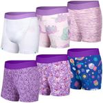 BIG ELEPHANT 6 Pack Toddler Potty Training Pants for Boys and Girls – 100% Cotton,Unisex Absorbent Boxer Style Rainbow