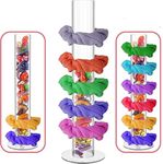 BARCROCK Acrylic Scrunchie Holder Stand Clear Scrunchy Tower, Hair Tie Organizer Rubber Band Holder Rubber Band (2)