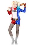 Funidelia | Harley Quinn Costume Suicide Squad for woman Superheroes, DC Comics - Costume for adults accessory fancy dress & props for Halloween, carnival & parties - Size XS - Blue