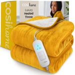 Cosi Home® Luxury Heated Throw - Electric Blanket - Extra Large Heated Blanket, Machine Washable Fleece & Sherpa with Digital Remote, Timer and 10 Heat Settings…