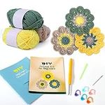 XANGNIER Crochet Kit for Beginners,Crochet Starter Kit with Step-by-Step Video Tutorials and Yarns,Hook,Accessories,Learn to Crochet Kits for Adults and Kid,DIY Arts,Crafts & Sewing Knitting Supplies