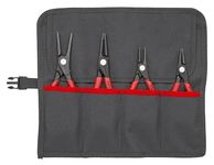 KNIPEX Tools 00 19 57 4 Pc Precision Snap Ring Pliers Set in Tool Roll