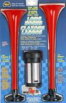 Wolo Model 417 Long Horn Plastic Dual Trumpet Big Rig Sound Air Horn Kit - 12 Volt