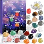 RAMXCION Crystal Advent Calendar 2024 for Kids,24 Days Natural Crystals Minerals Fossils Advent Calendar Gemstone Christmas Countdown Calendar Enthusiasts Rock Collection Girls Boys Women Men Adults